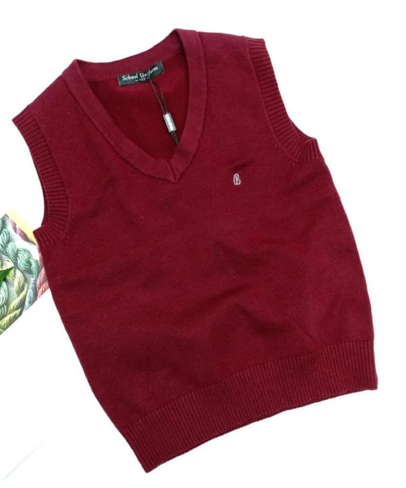 Junior Boys Sleeveless Crewneck Jumper