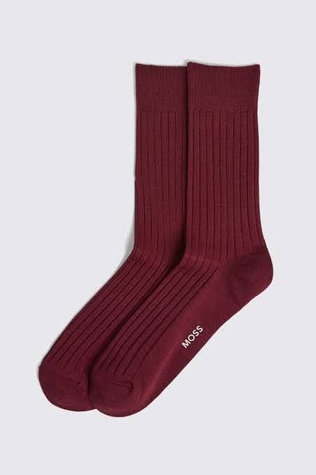 Maroon / Creme Socks